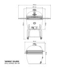 YAKINIKU XXLARGE kamado (állvánnyal, oldalsó asztalokkal, fedéllel, pro set)