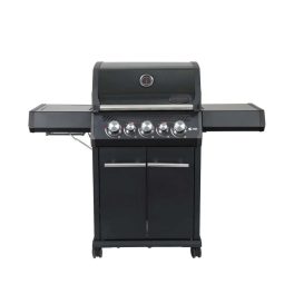   Santos gázgrill - S-318, All Black forgatónyárssal, szilikonlappal