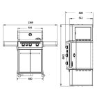 Santos gázgrill - S-318, All Black forgatónyárssal, szilikonlappal