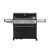 Santos gázgrill - S-518, fekete-rozsdamentes acél, forgatónyárssal, szilikonlappal