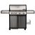 SANTOS GÁZGRILL - S-401 PRO, FEKETE-ROZSDAMENTES ACÉL, RÁCSKIEMELŐVEL
