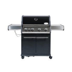   Santos gázgrill - S-401, fekete-rozsdamentes acél, rácskiemelővel