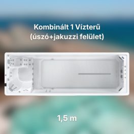 Kombinált 1 Vízterű (úszó+jakuzzi felület) 1,5 m 